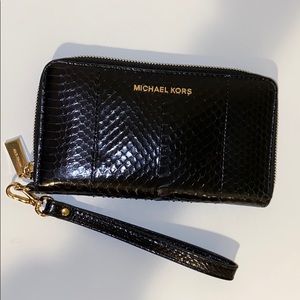 Michael Kora faux snakeskin wallet